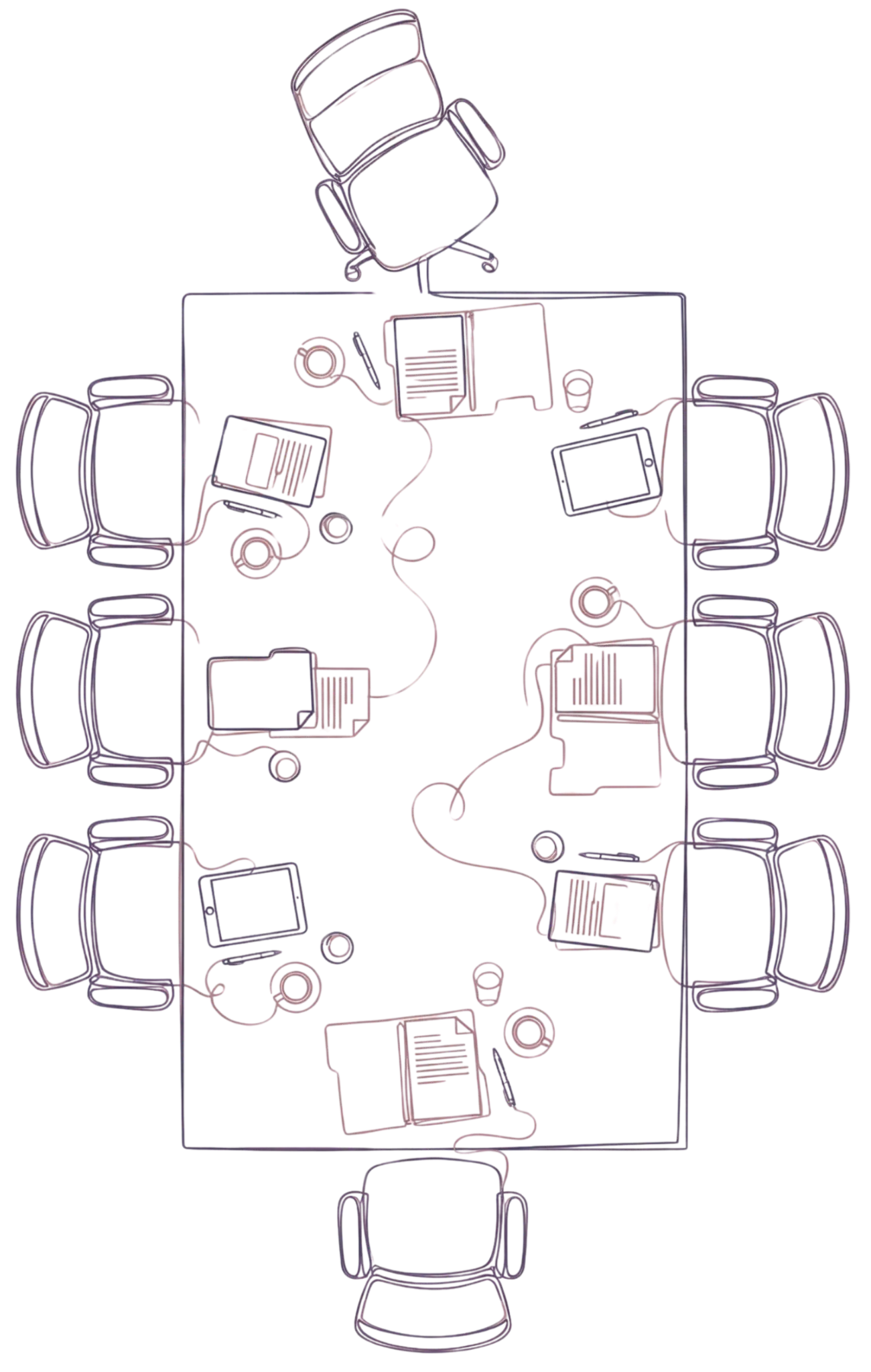 Conference table illustration